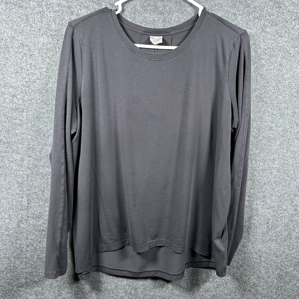 Athleta Womens Medium‎ Black Long Sleeve Tunic Top Athletic